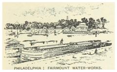 Historic Fairmount Water Works in Philadelphia from 1891
