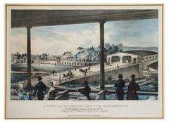 Historic view of Fairmount and the Waterworks in 1835