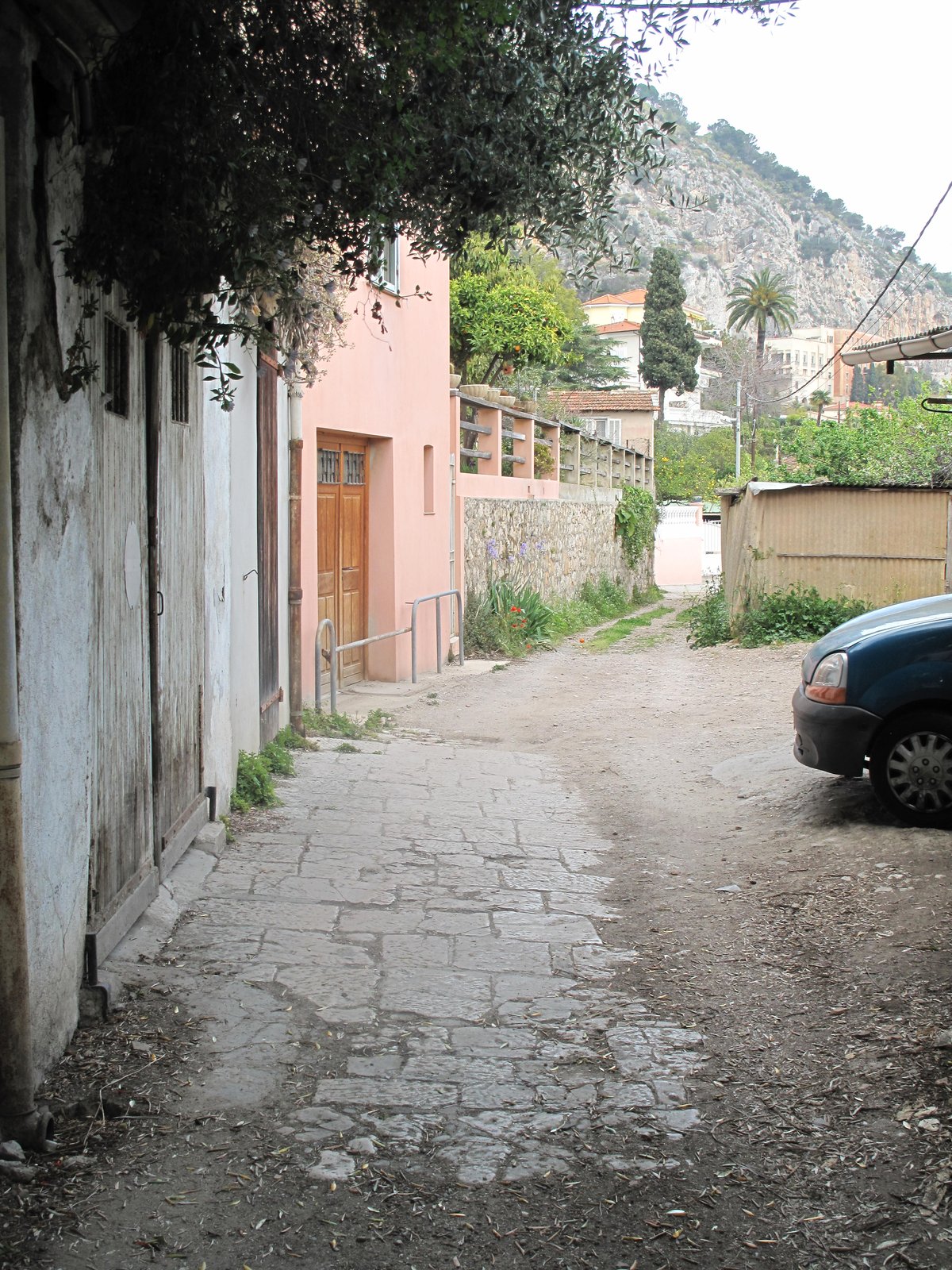 Remains of the ancient Roman road Via Julia Augusta in Menton, Alpes-Maritimes, France