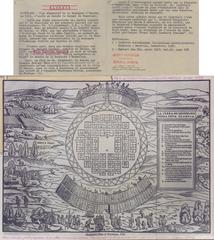 Annotated historical map of Hochelaga in New France from Montreal archives