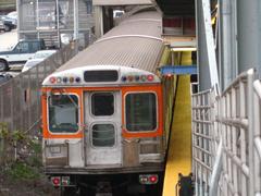 Broad Street Line train in subway station