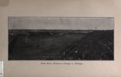 Vintage aerial photograph of Ferry Field during the 1904 Chicago vs. Michigan football game
