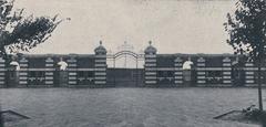 Historic front entrance and gates of Ferry Field around 1906