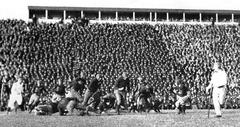 Harry Kipke running for a substantial gain against the Quantico Marines at Ferry Field in 1923