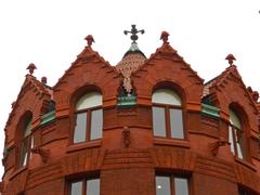 Top of the north end of historic Furness Library at University of Pennsylvania