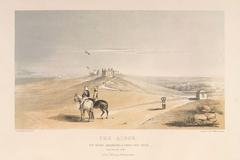 The Ridge in Delhi showcasing the Mosque, Observatory, and Hindu Rao's House during the Indian Mutiny, 1857