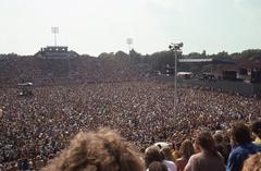 Crosby, Stills, Nash & Young performing live at Foreman Field, Old Dominion University Norfolk VA during 1974 reunion tour