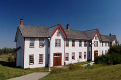 Historic Fort Calgary near the confluence of Bow and Elbow rivers in Calgary Alberta