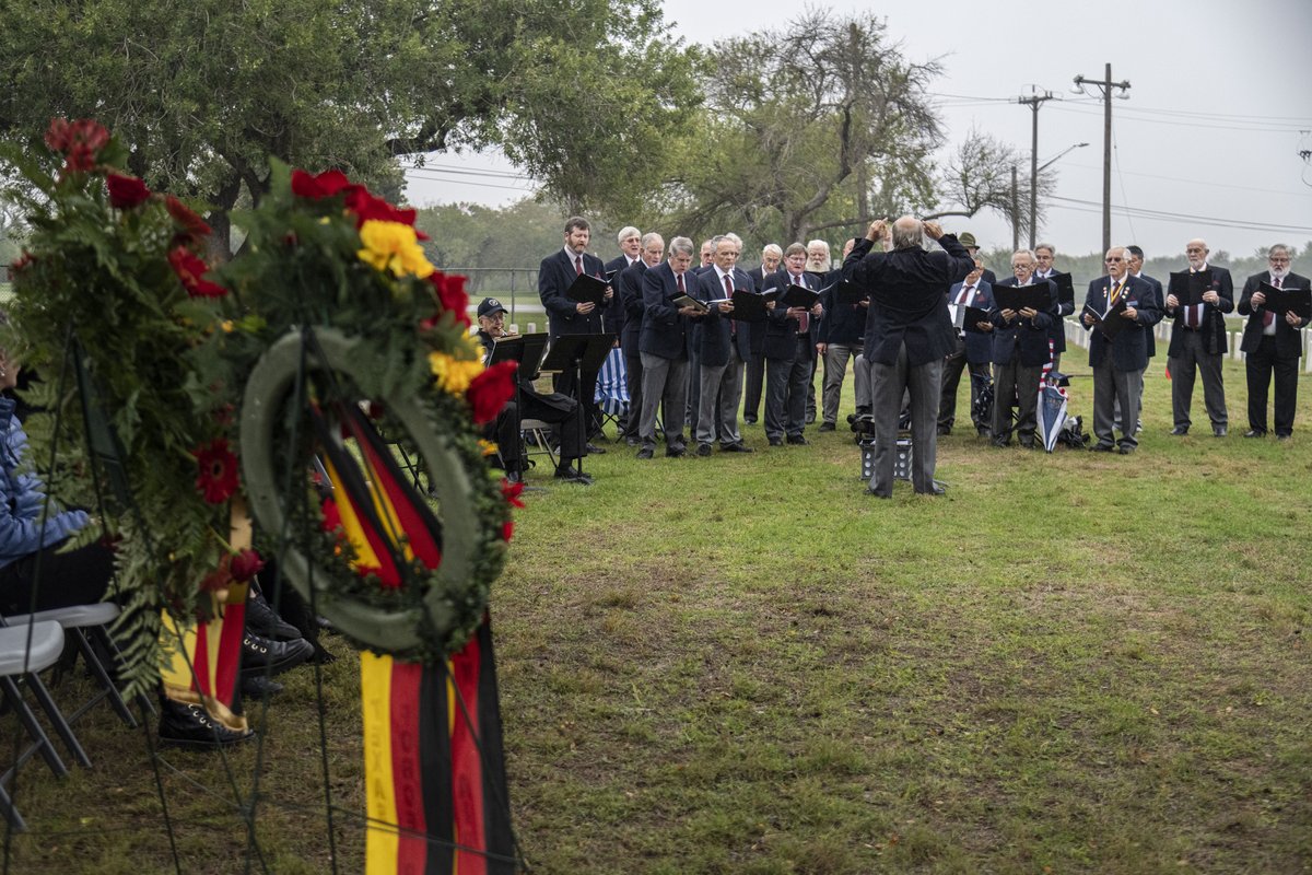 Soldiers, civilians, and community members gathered at Fort Sam Houston National Cemetery for German Memorial Day ceremony on November 19, 2023