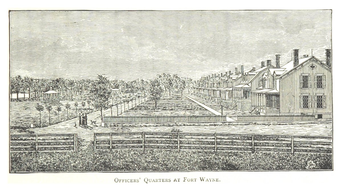 Historic Officers' Quarters at Fort Wayne in Detroit from 1884