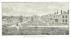 Historic Officers' Quarters at Fort Wayne in Detroit from 1884