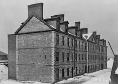 Historic Fort Wayne Barracks building in Detroit in 1934