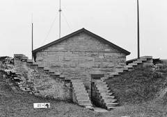 Historic Fort Wayne Powder Magazine building in Detroit Michigan, 1934
