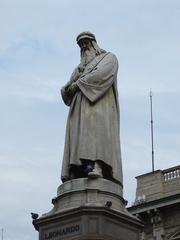 Leonardo da Vinci statue in Milan, Italy