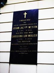 Johan Westin grave at Kungsholms kyrka in Stockholm