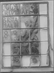 Stained glass window detail from Kungsholms kyrka (Ulrika Eleonora kyrka) gifted by Stockholm's Glaziers Guild in 1688