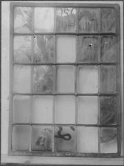 Detail of a stained glass window donated by the Stockholm Glassmakers Guild, 1688