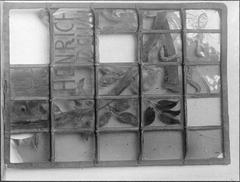 Detail of stained glass donated by Stockholm Glassmakers Guild in 1688