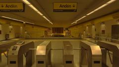 Main platform access at Est. Hospitales subway station