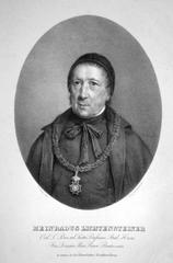 Portrait of Meinhard Lichtensteiner, Austrian scholar and rector of University of Vienna, lithograph circa 1830