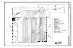 Historical blueprint of San Francisco Cable Railway Powerhouse and Barn at 1201 Mason Street
