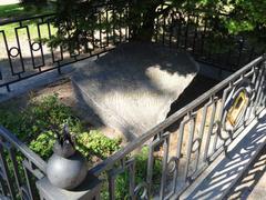 Freemason's Tomb in Helsinki, grave of Finnish artillery major Fredrik Granatenhjelm with historic Swedish inscription