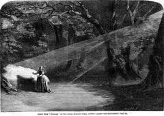 Shadow scene from Meyerbeer's opera Dinorah at Royal English Opera Covent Garden in Act 2 Scene 1