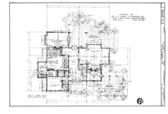 Historic Gamble House architectural drawing in Pasadena California