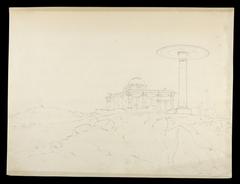 Pencil drawing of Harihara temple near Bangalore by Thomas and William Daniell dated May 1 1792