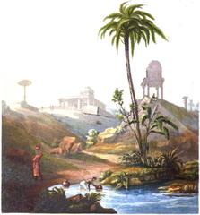 Historic view from the Hepern House in Bangalore showcasing the cityscape in 1839
