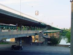 Gdański Bridge over the Vistula River in Warsaw, Poland