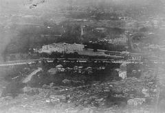 Aerial view of Akasaka Palace damaged after Great Kanto earthquake