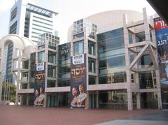 Tel Aviv Performing Arts Center modern architectural building at dusk