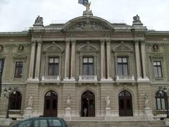 Facade of the Grand Theatre of Geneva from Place Neuve