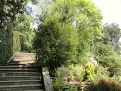 Botanical garden on Isola Madre with diverse plants and flowers, Lake Maggiore, Italy