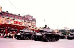 M41 tank in Double Ten Day military parade 1966 in front of Presidential Building