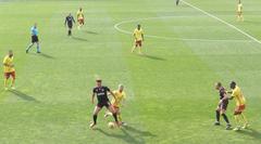 Turkish Super League match action between Gençlerbirliği and Yeni Malatyaspor with score 0-1