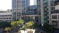 Aerial view of Glorietta shopping mall complex at Ayala Center, Makati, Metro Manila