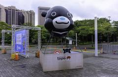 Taipei City Government Bear Balloon at 2021 Taiwan LGBT Pride Parade near Grand Hyatt Taipei