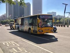 Danan Bus Hino HS8JRVL KKA-0582 right side passing by Grand Hyatt Taipei hotel