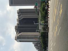 View of Grand Hyatt Taipei from the west gate of Taipei City Hall looking southwest