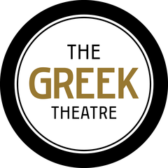 Greek Theater Los Angeles logo featuring stylized blue and gray ancient Greek column