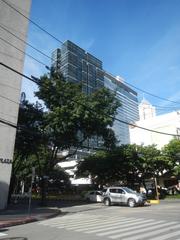 Aerial view of Makati Central Business District featuring The Residences at Greenbelt, Ayala Land landmarks, Greenbelt Park, Ayala Center, and nearby streets like Paseo de Roxas and Gamboa Street