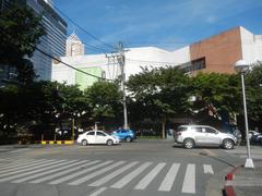 Aerial view of Makati Central Business District showcasing The Residences at Greenbelt, Corinthian Plaza, Greenbelt Park, and nearby landmarks