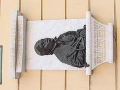 Memorial plaque dedicated to Gabriel Gruber on the Gruber Mansion in Ljubljana, Slovenia