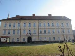 Gruber Mansion in Ljubljana, a historic building with classical architecture