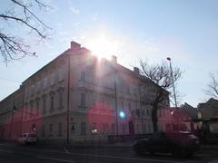 Gruber Mansion in Ljubljana with clear sky