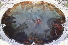 Fresco painting inside Gruber Palace