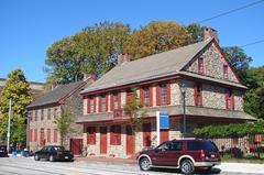 Colonial homes 5267 and 5269 Germantown Avenue in Colonial Germantown Historic District Philadelphia