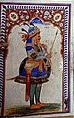 Fresco painting inside the tomb of Fateh Singh's descendants at Guru Nanak Dev University campus